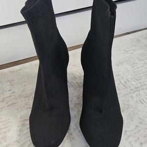 Black Knit Ankle Sock Boots